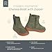 Modern Moments by Gerber Baby Boys' Chelsea Boot With Zipper, Dark Green, Size 6