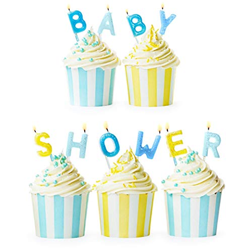 Image of ALINK Biodegradable Light Blue White Paper Straws, Pack of 100 Party Straws for Juice, Cocktail, Smoothies, Birthday, Wedding, Bridal /Baby Shower and Celebration Supplies