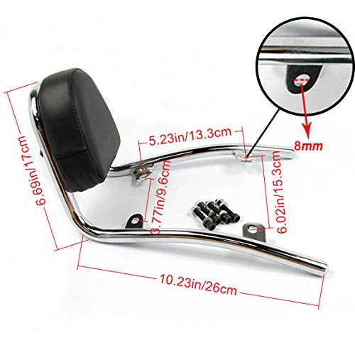 Copart Chrome Passenger Backrest Sissy Bar For Honda Fury Vt1300Cx 2010-2019 2018 2017 2016 2015 #TOP5