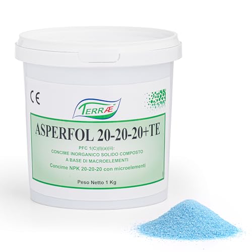 TERRAÉ - Concime NPK 20-20-20 Idrosolubile 1KG | Fertilizzante Universale per Orto, Agrumi e Frutteti | Nutrizione Completa per Orchidee e Agrumi