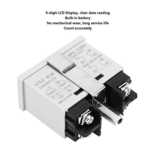 Image of H7EC-BLM Electronic Counter, Digital Electrical Counter Totalizer Without Voltage Input with 6-Digit LCD Display