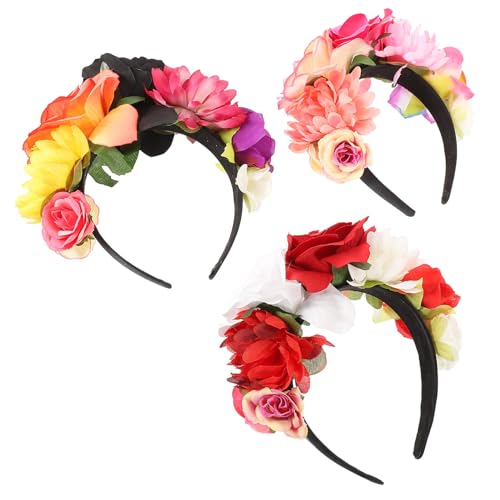 Serrage-têtes à fleurs gothiques vintage POPETPOP : accessoires cheveux Halloween et fêtes