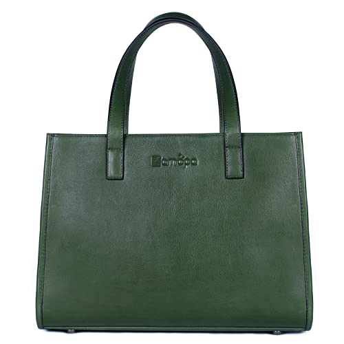 Women's 100% Genuine Leather Handbags Shoulder Tote Organizer Top Handles Crossbody Bag Satchel Designer Purse (Green) #TOP1