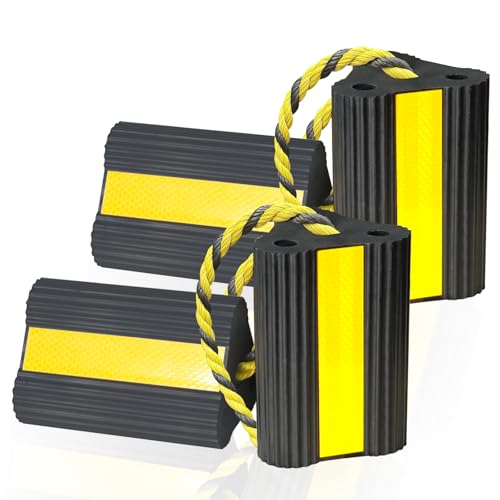 YATOINTO Wheel Chocks Rubber Chocks Block Stopper for RV Trailer Camper, 2 Pair 4 Pack