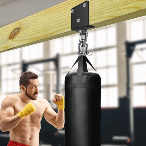 Image of BeneLabel Heavy Bag Hanger for Punching Bag Beam Mount Hardware 360 Rotation Boxing Bag Ceiling Mount I-Beam Hanger for Hanging Heavy Punching Bags Wall Hangers