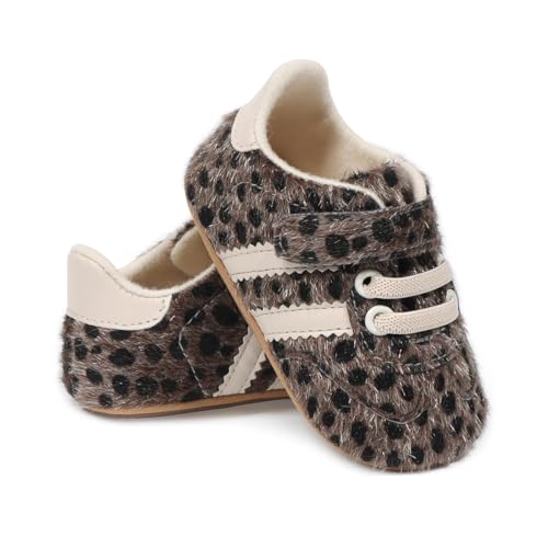 Image of Baby Boys Girls Sneakers Toddler Non-Slip Soft Rubber Sole First Walking Shoes Infant Newborn Crib Dress Shoes