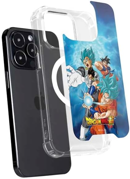 Skinit Phone Case Compatible with MagSafe iPhone 15 Pro Max - Officially Licensed Dragon Ball Super Goku Vegeta Super Ball Design