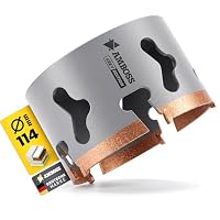 Amboss Werkzeuge – 114 mm HM Lochsäge für Holz, Fliesen, Faserzement, Gips, Por