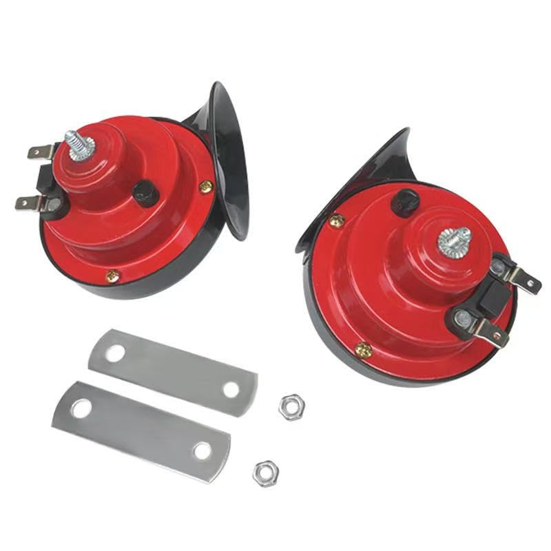 300DB Super Loud Train Horns, 12V 4A Waterproof Air Horns Replacement Kit, Car, Motorcycle, Truck, Bike, Boat Car Air Electric Snail Double Horn, Automotive Accessories Universal for Car