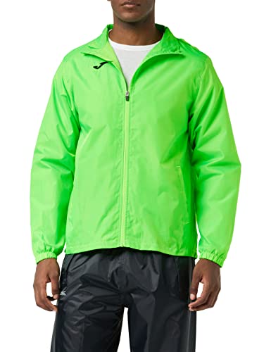 Joma - Herren Regenmantel - Wasserdicht mit Innenfutter - Ideal für Outdoor-Sportarten - Grün fluor - L