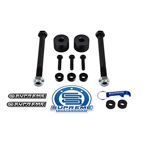 Supreme Suspensions - Diff Drop Kit For 2007-2021 Toyota Tundra 4Wd - Cnc Machined T6 Billet Aluminum Differential & Skid Plate Alignment Spacers - Microfiber Cleaning Towel Included With Purchase #TOP13