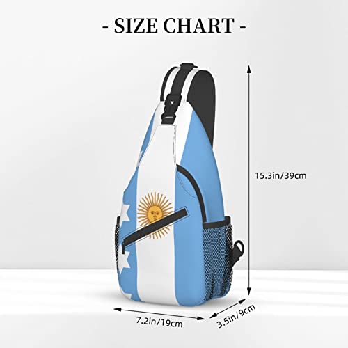 Argentina Sling Bag, Argentine Flag Crossbody Sling Backpack Shoulder Chest Bag Travel Hiking Daypack3