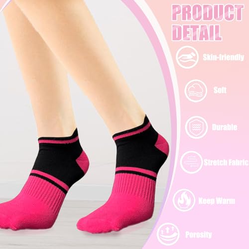 15 Pairs Women Ankle Socks for Women, Assorted Running Socks, Ankle Athletic Socks Low Cut with Heel Tab3
