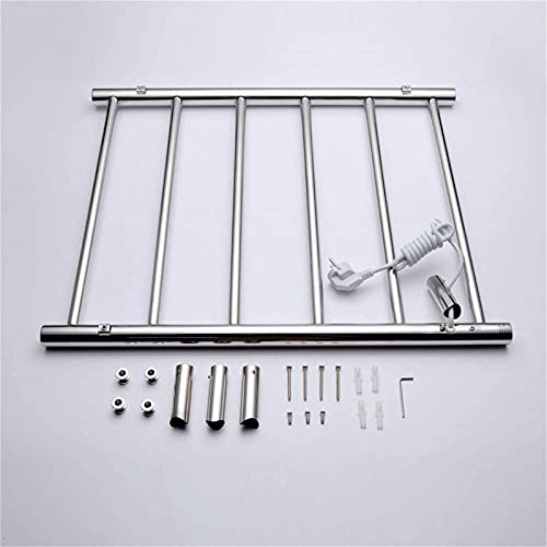 Calentador de Toallas, toallero, toallero calefactado, radiador de baño de Pared con 6 Varillas calefactoras, toallero eléctrico de Acero Inoxidable 304, toallero de Tela para
