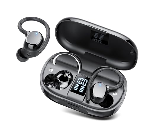 Auriculares deportivos Bluetooth con pantalla LED dual para entrenar