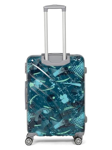 Image of Teakwood World Small 65 cm Check in Size Trolley Bag Polycarbonate 360 Degree 8 Wheels Luggage Bag with TSA Lock, Adjustable Handle Trolley Bags for Travel, Suitcase for Travel | Spark Green