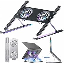 Laptop Stand Portable Foldable Adjustable Laptop Riser, Ventilated Adjustable Laptop Computer Holder Desk Stand 8-Angle Adjustable Laptop Stand for Desk Suitable for All Tablets