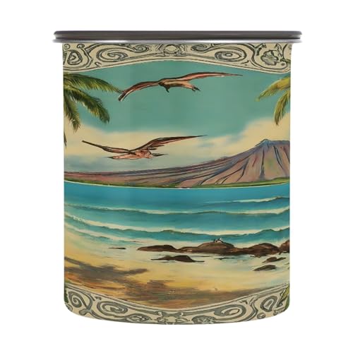 Envase para café hermético de acero inoxidable 17 oz miniatura 2