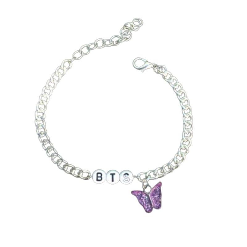 Kpop Bts Band Chain Bracelet With Butterfly Charm For Women (B0CNM1YXXT) Amazon Price History, Amazon Price Tracker