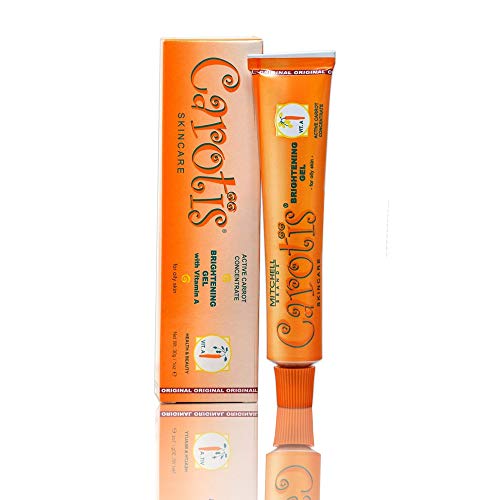 Carotis Brightening Gel | 30g / 1 fl oz | Fade Dark Spots on: Face Armpit, Body Knees, Feet, Hands, & Even Out Skin Tone | with Carrot Oil and Alpha Arbutin, For