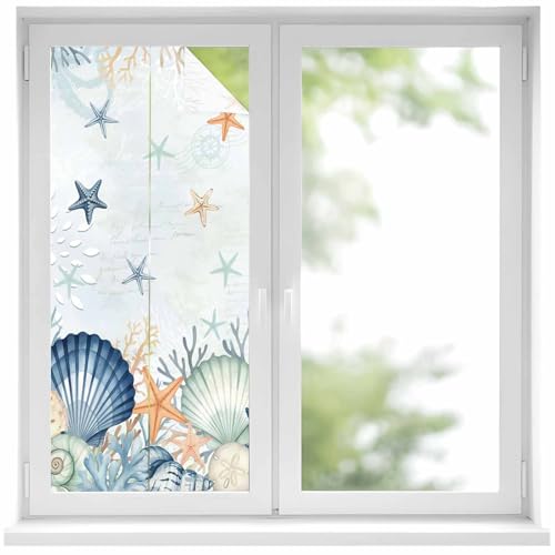 Vinilo adhesivo para ventanas 17.7"x39.3" azul miniatura 1