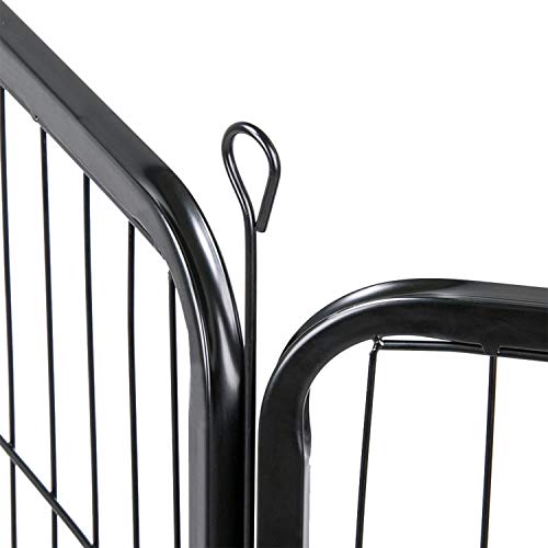 Yaheetech 32"/40''H Foldable Pet Pen - Metal Outdoor Dog Pen Puppy Cat Exercise Fence Barrier Kennel 8/16/24/32 Panels 32 Panels/40 #TOP3