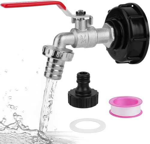 ZISONIX Adaptateur de Réservoir d'eau IBC Connecteur à Filetage 1/2