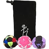 Amober 3PCS Footbag Hacky Bag Set, 2026 Upgraded Soft Plush Footbags - Durable Fleece Juggling Balls - Vibrant Sports Design for Indoor & Outdoor Play, Party Favors, and Coordination Training (A#020)
