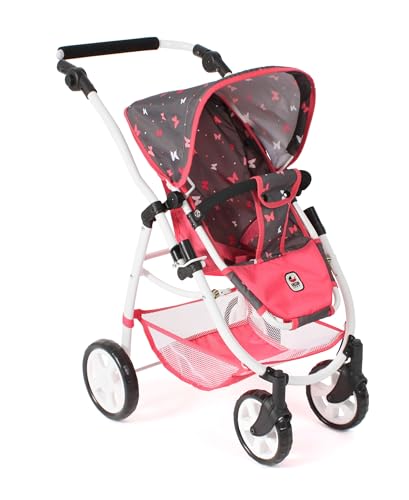 Bayer Chic 2000-640-47 Puppenwagen Emotion All In 2.0-3in1 Puppenwagen-Set bestehend aus Babywanne, Sportsitz und Autositz, Butterfly Koralle – Bild 3