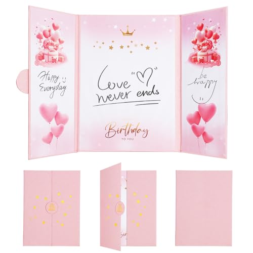 Happy Birthday Guest Book for Women Girls, 1st-99th Birthday Party Decorations for All Ages, Guests Sign in Book Registry Book Birthday Gifts Birthday Card