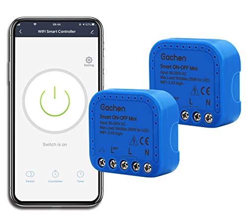 Wifi Schalter Relais Modul Smart Home Switch 16A 4000W mit Timer Fernbedienung über Handy für Hausautomation DIY Auf-/Unterputz Funktionieren mit