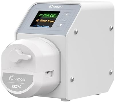 Kamoer M2-KK360 Peristaltic Pump Dual Channel 0-310ml/min/channel High Precision Stepper Motor 24V Adjustable Speed Pump with RS485 Control for Electrolyte, Flow Battery