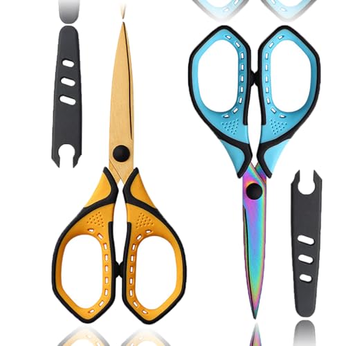2Pcs Scissors Craft Scissors with Cover Super Sharp Non-Stick