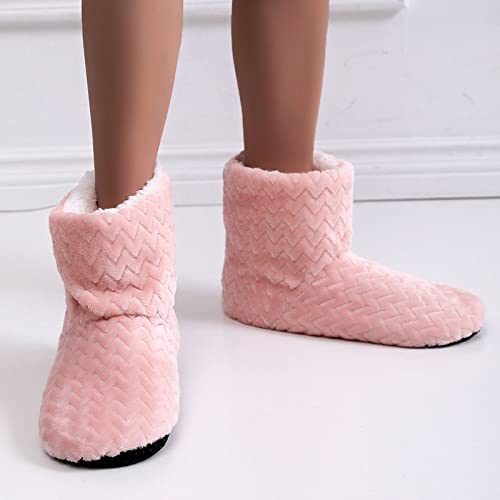 Womens Bootie Slippers Comfy Faux Furry Breathable Cozy Plush Bedroom Slippers House Shoes Indoor & Outdoor with Arch Support2