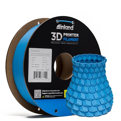 Inland PLA Filament 1.75mm Blue 1KG, 3D Printer Filament Dimensional Accuracy +/-...