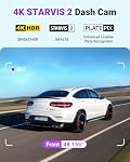 Vantrue S1 Pro Max AI Dash Cam, 4K Dash Camera with Parking Mode, Voice/APP Control, 5GHz WiFi, STARVIS 2, HDR, PlatePix, Night Vision, GPS, Dashcam Support 1TB