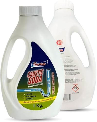 Powerful Caustic Soda Drain Cleaner(1kg) | Effective Clog Remover, Industrial Strength Formula, Fast Action