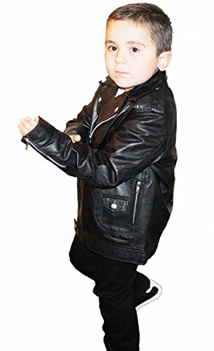 Kids Unixes Genuine Soft Leather Jacket Outerwear Biker Jacket