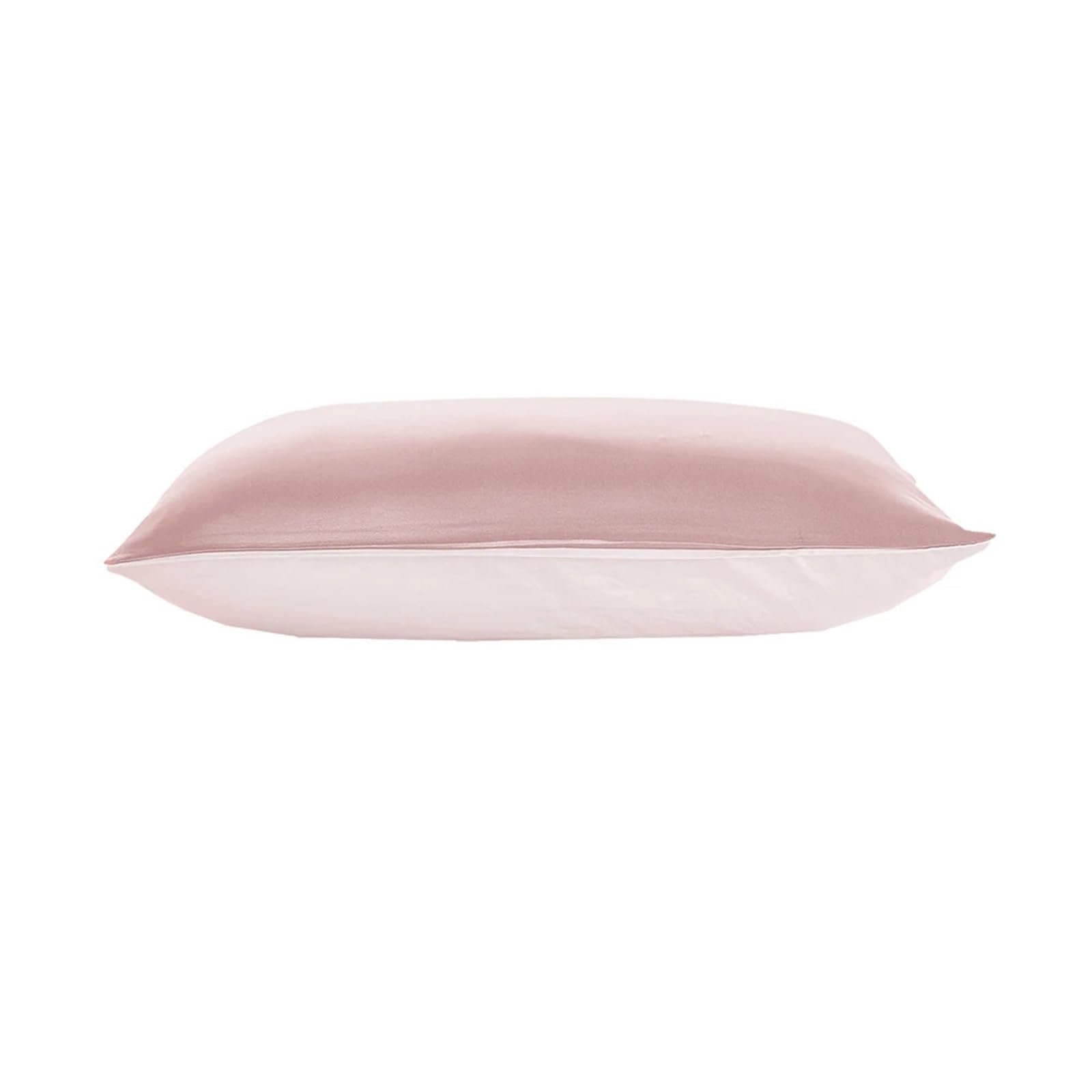 Silk Pillowcase Silk Pillowcase with Cotton for Hair 100 Pure Luxury Hidden Zipper Hypoallergenic(Rosy Pink,40x80cm)