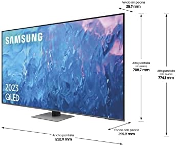 Samsung QLED TV 2023 55Q77C Smart TV 55 cali z procesorem QLED 4K, Motion Xcelerator Turbo+, Q-'Symphony i Volume 100% kolor