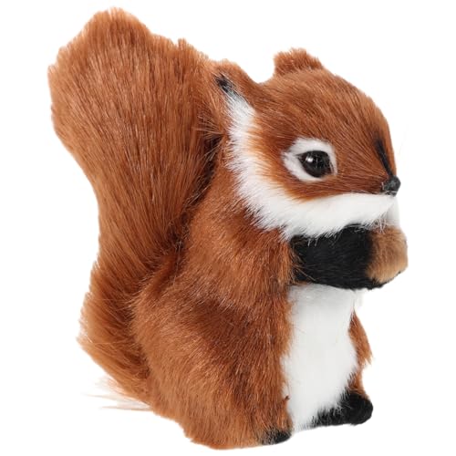 HANABASS Realistisches Gefülltes Eichhörnchen Tiermodell 3.74X3.54X1.57In Mini Waldtiere Dekoration Für Wohnkultur Fotografie Und Tischdeko