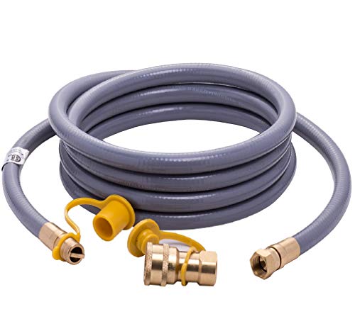 ZODIRISE 12FT 1/2 ID Natural Gas Hose,Quick Connect Disconnect with 3/8