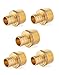 (Pack of 5) PEX 3/4 INCH x 3/4 INCH NPT MALE ADAPTER BRASS CRIMP FITTING(NO LEAD)