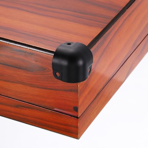 Image of uxcell 20 Pcs Decorative Box Corner Cover, 26mm Metal Edge Guard, Furniture Corner Edges Protector, Black