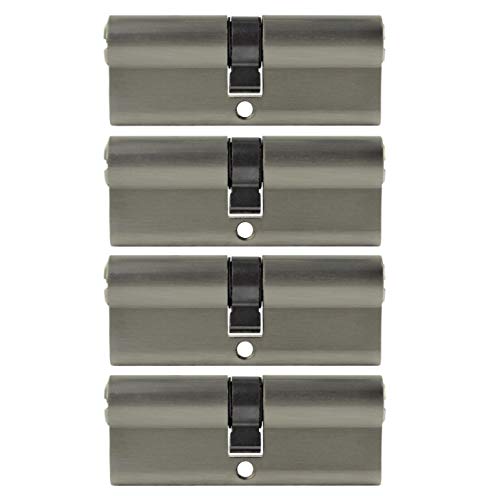 LÖWEN 80 mm 4x Zylinderschloss Doppelzylinder 40/40 Gleichschließend Massive Schließzylinder...