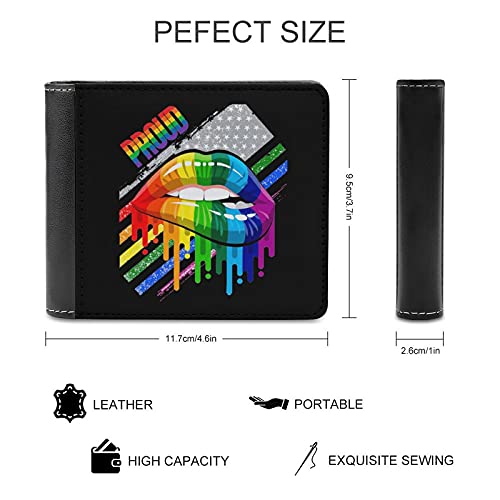 Funnystar 95Lesbian Rainbow Lips Pride Money Clip Wallet Card Holder With Cash Bill Pocket And 8 Credit Card Pockets #TOP1
