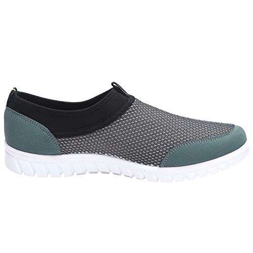 ANUFER Men's Casual Slip-on Breathable Mesh Sneakers Daily Outdoor Fitness Shoes3