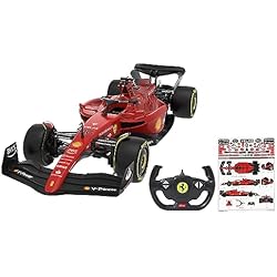 JAMARA Ferrari F1-75 1:12 2,4 GHz - 2,4 GHz para multijugador, Licencia Oficial, Pintura Fiel al Coche RC