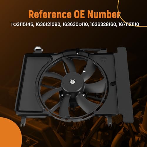 Image of maXpeedingrods Radiator Condenser Cooling Fan for Toyota Yaris 2006-2015 for Scion xD 2008-2014, TO3115145 1636121090 163630D110