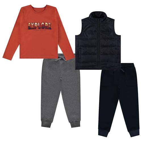 Image of STITCH & STONE Boys 4 Pack Wardrobe Outfit Stylish and Comfortable Clothes for Boys